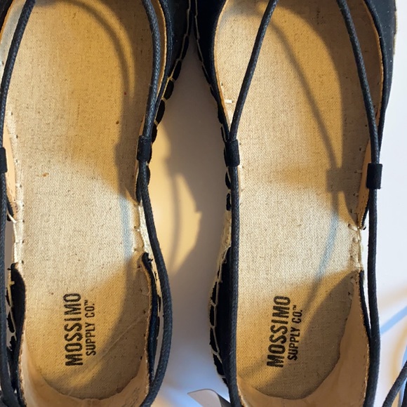 ✨BRAND NEW✨ MOSSIMO BLACK ESPADRILLE WITH ANKLE LACES - Picture 10 of 13